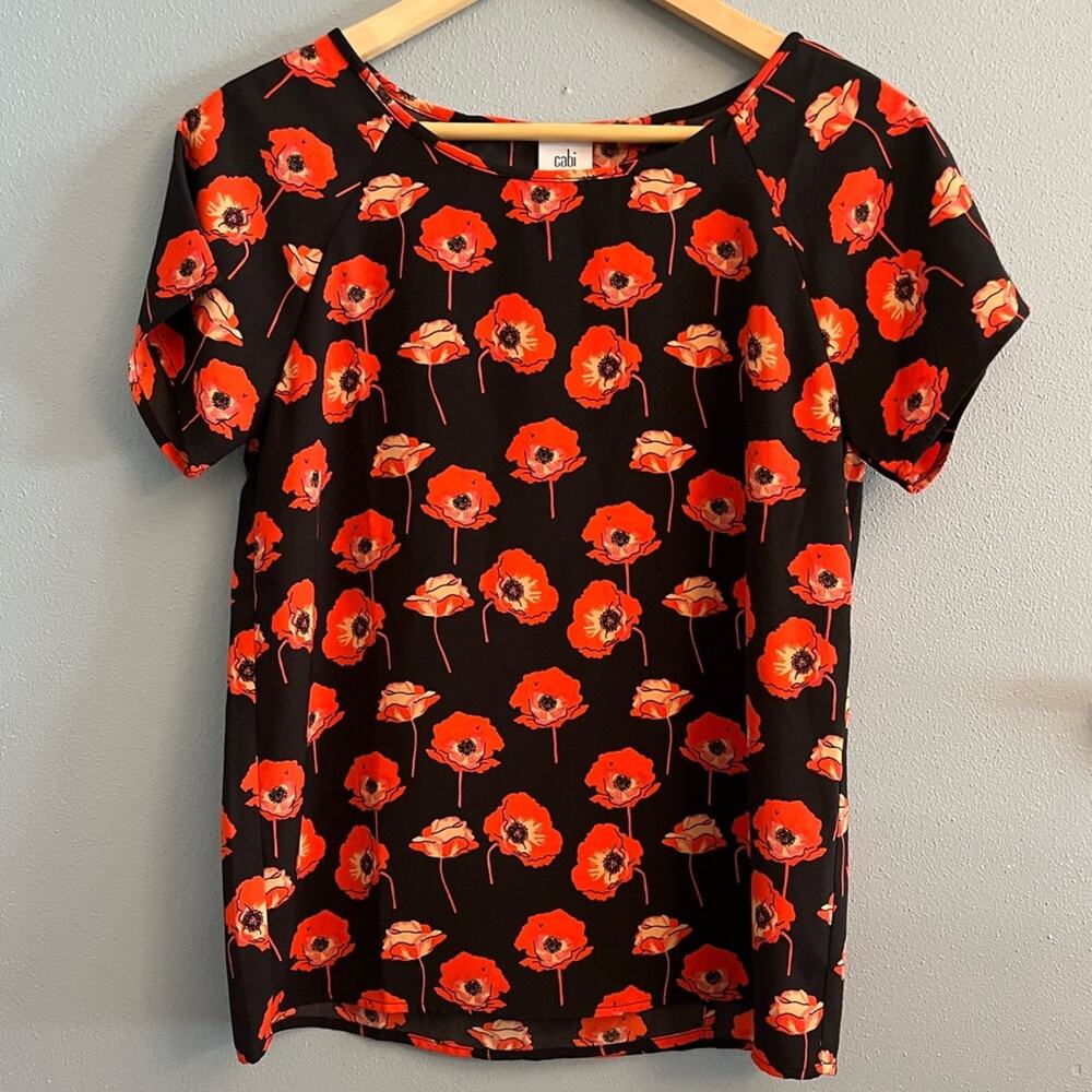 CAbi Draped Back Blouse